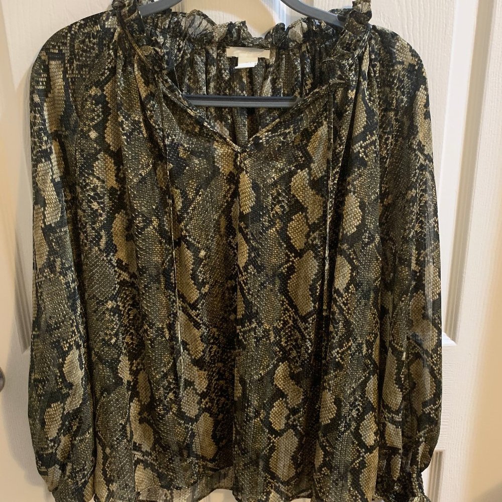 Green Snake Skin Pattern Longsleeve